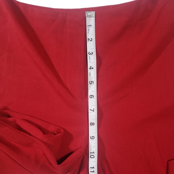 Chico's Wide Leg Flat Front Red Dress Pants/Trousers Size 1(8) - Picture 7 of 9